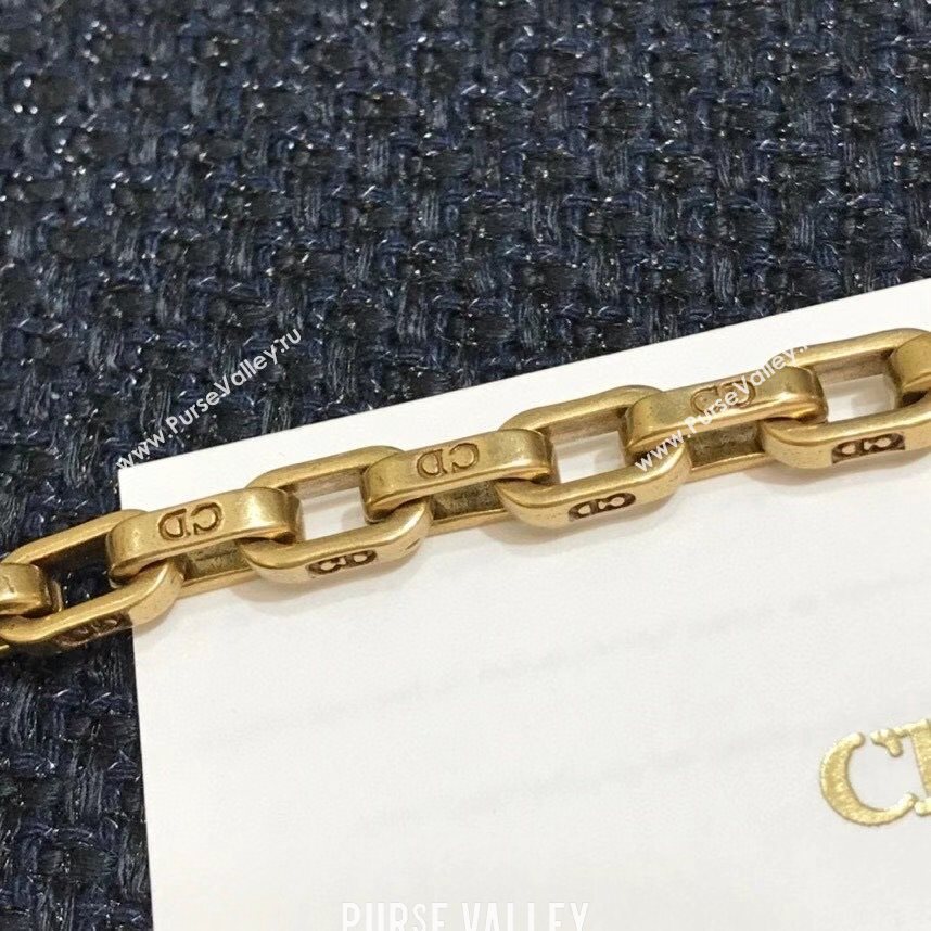 Dior Vintage CD Metal Bracelet Aged Gold 2020 (YF-20120856)