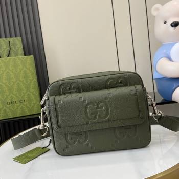 Gucci Jumbo GG Small Crossbody Bag 794088 Green 2024 (XLU-24093009)