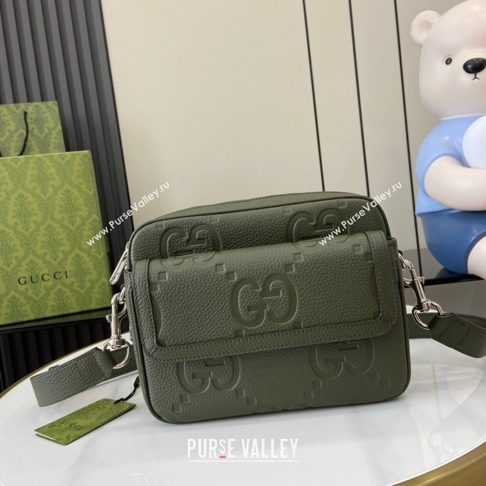 Gucci Jumbo GG Small Crossbody Bag 794088 Green 2024 (XLU-24093009)