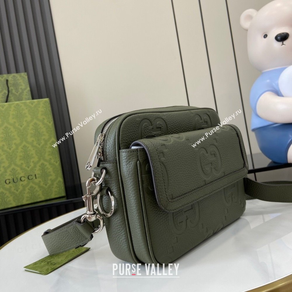 Gucci Jumbo GG Small Crossbody Bag 794088 Green 2024 (XLU-24093009)