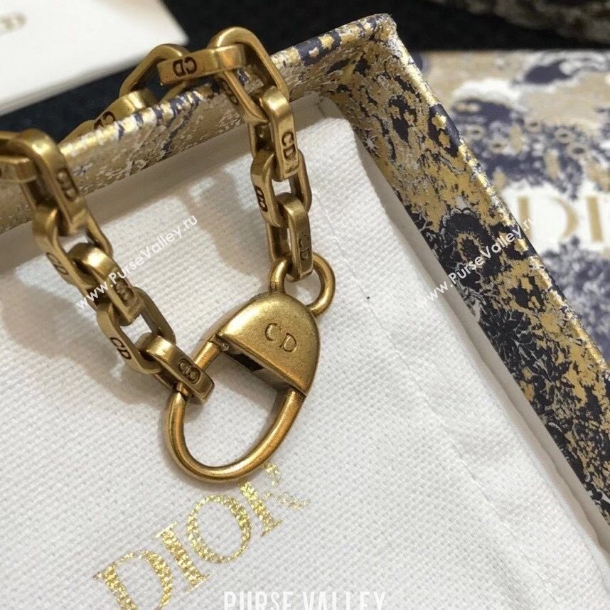 Dior Vintage CD Metal Bracelet Aged Gold 2020 (YF-20120856)