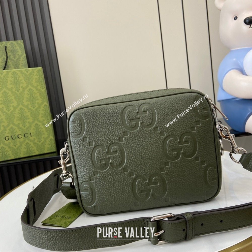 Gucci Jumbo GG Small Crossbody Bag 794088 Green 2024 (XLU-24093009)