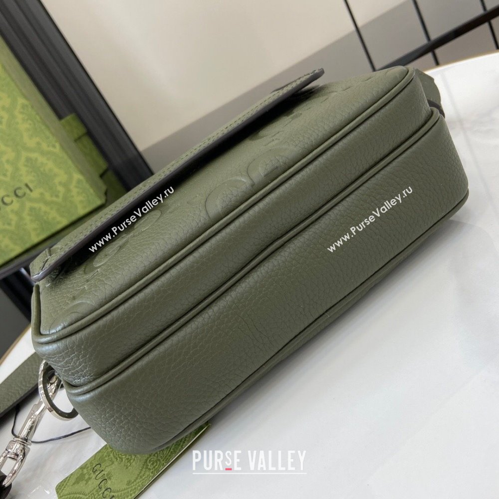 Gucci Jumbo GG Small Crossbody Bag 794088 Green 2024 (XLU-24093009)