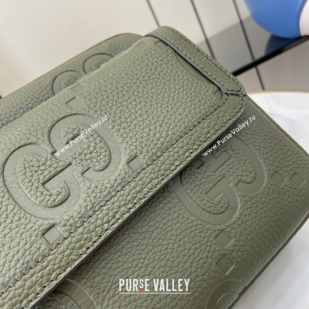 Gucci Jumbo GG Small Crossbody Bag 794088 Green 2024 (XLU-24093009)