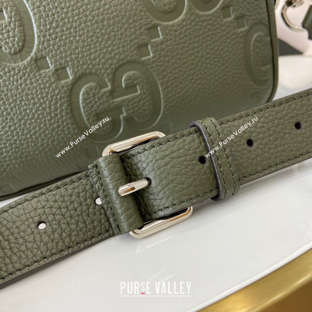 Gucci Jumbo GG Small Crossbody Bag 794088 Green 2024 (XLU-24093009)