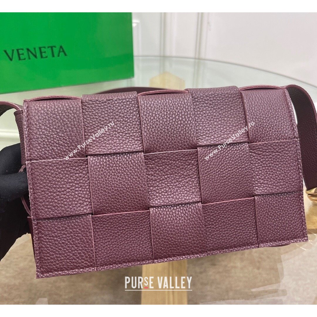 Bottega Veneta Cassette Small Bag in Maxi Grained Calfskin Penny Brown 2021 (MS-21091113)