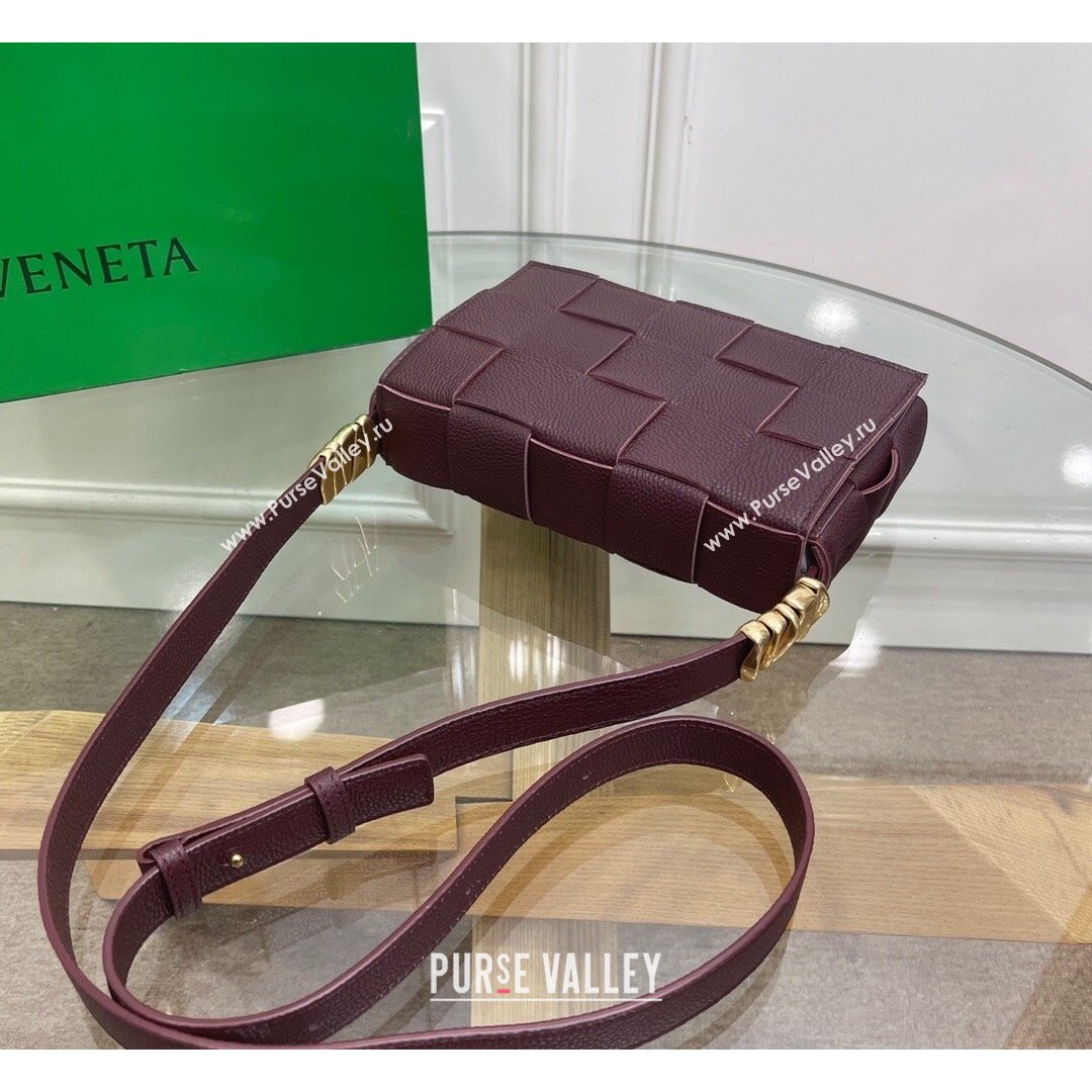 Bottega Veneta Cassette Small Bag in Maxi Grained Calfskin Penny Brown 2021 (MS-21091113)