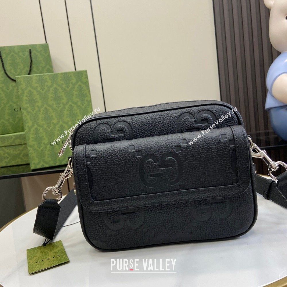 Gucci Jumbo GG Small Crossbody Bag 794088 Black 2024 (XLU-24093010)