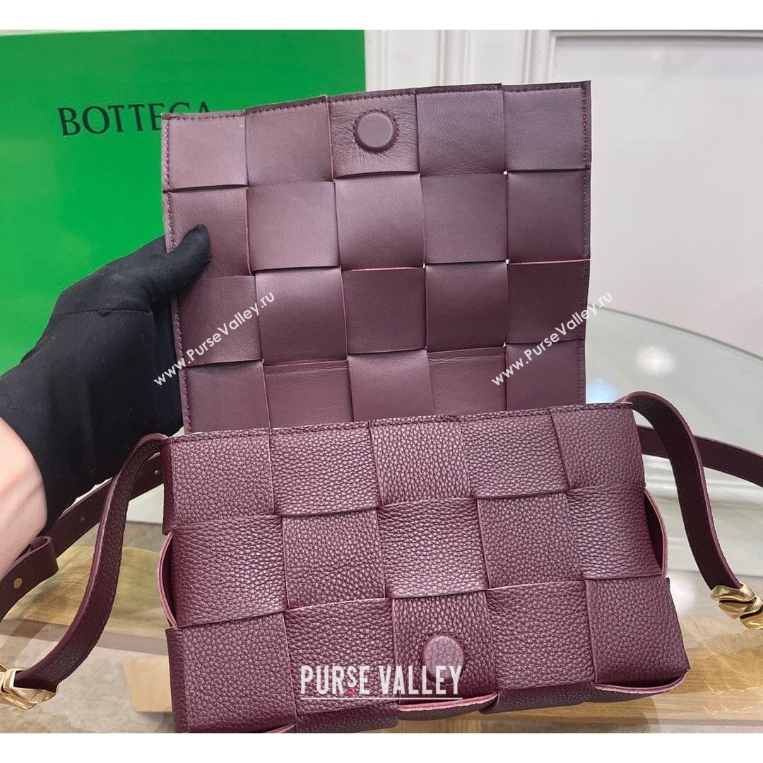 Bottega Veneta Cassette Small Bag in Maxi Grained Calfskin Penny Brown 2021 (MS-21091113)