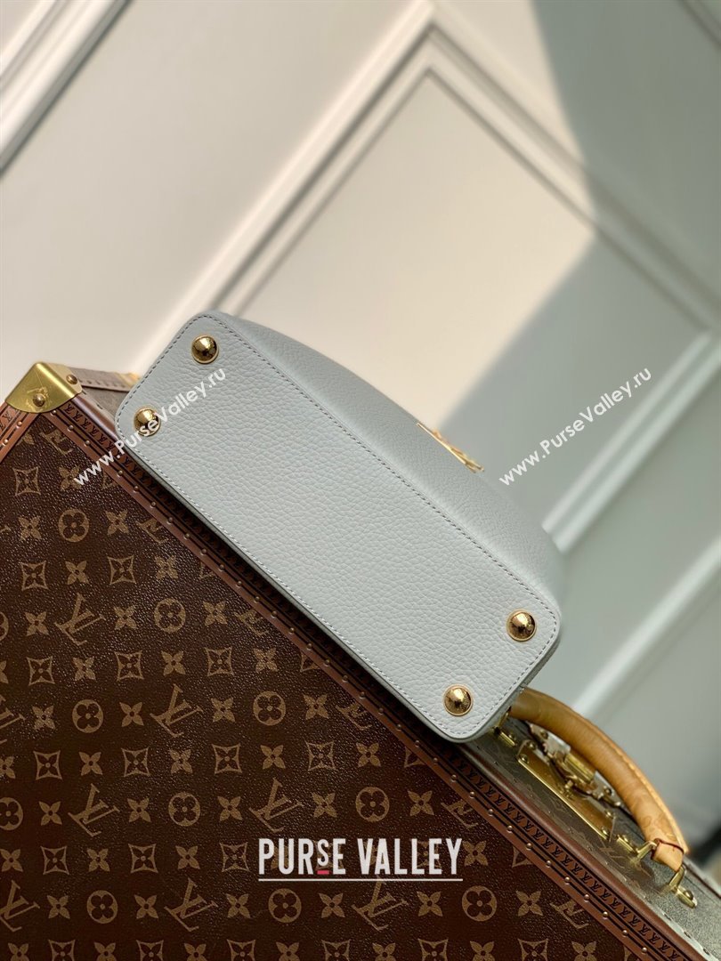Louis Vuitton Capucines BB Bag in Taurillon Leather M23280 Ice Grey 2024 (K-24030408)