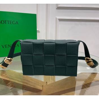 Bottega Veneta Cassette Small Bag in Maxi Grained Calfskin Raintree Green 2021 (MS-21091114)