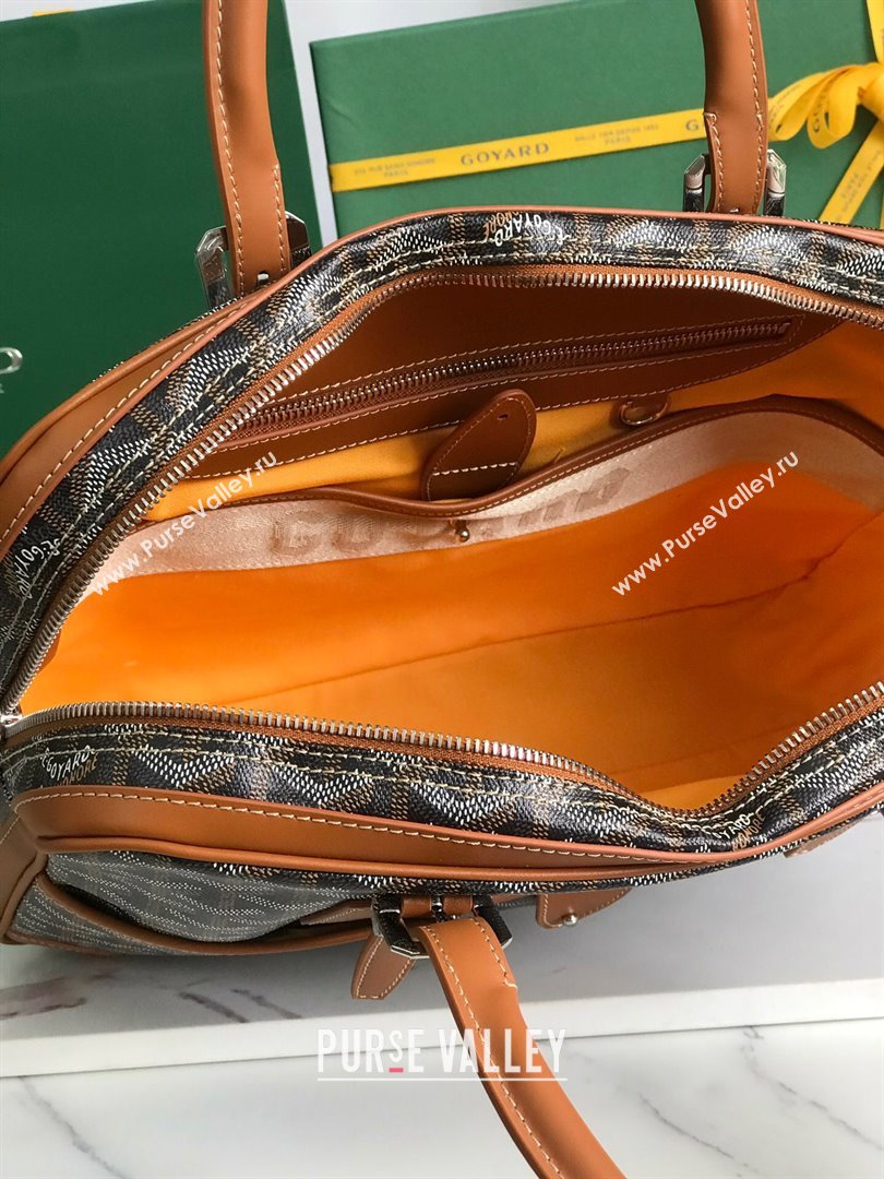 Goyard Ambassade PM Document Case Briefcase GY0202889 Black/Brown 2024 (ZH-241402)