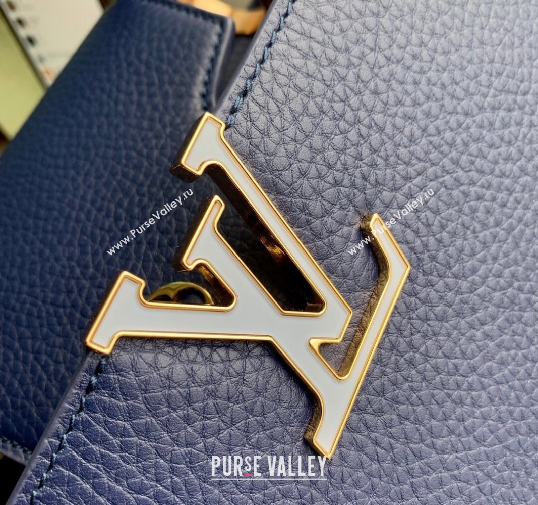 Louis Vuitton Capucines Mini Bag in Taurillon Leather M23363 Blue 2024 (K-24030410)