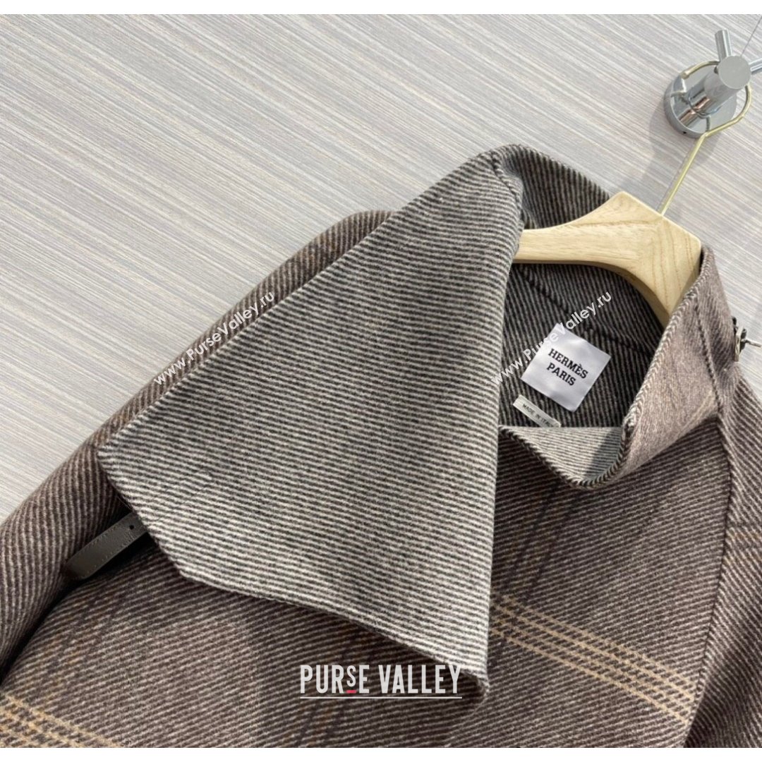 Hermes Cashmere Coat HC157 Grey 2021  (Q-210915057)