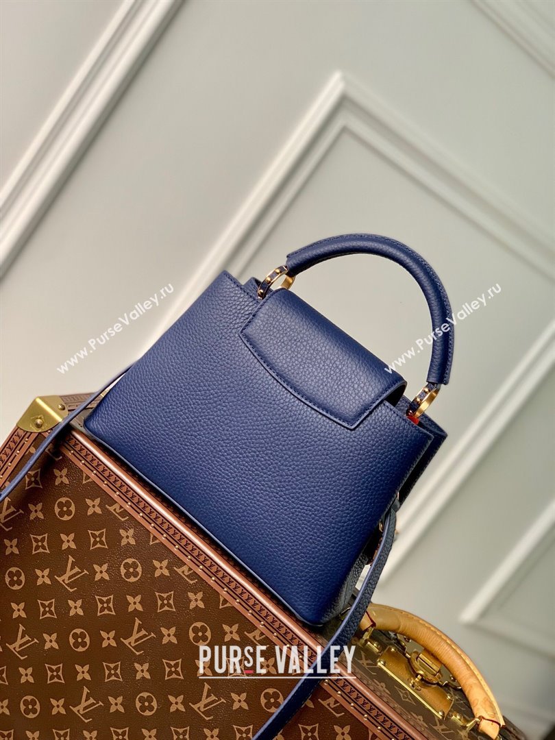 Louis Vuitton Capucines BB Bag in Taurillon Leather M23280 Blue 2024 (K-24030411)