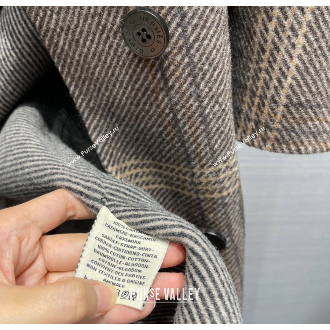 Hermes Cashmere Coat HC157 Grey 2021  (Q-210915057)