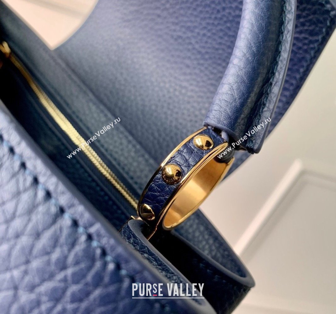 Louis Vuitton Capucines BB Bag in Taurillon Leather M23280 Blue 2024 (K-24030411)