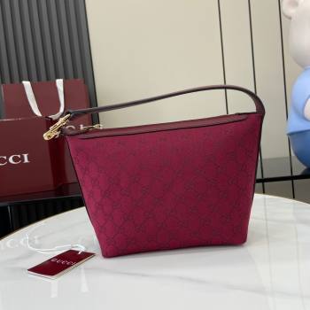 Gucci GG Super Mini Bag in Rosso Ancora Red Original GG Canvas 795168 2024 (XLU-24093014)