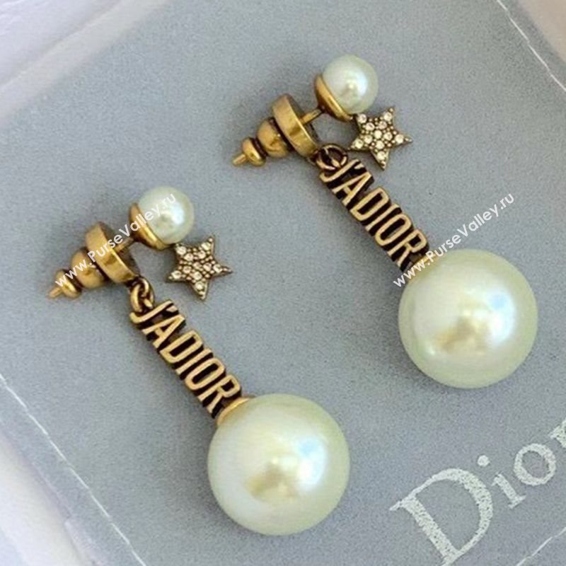Dior JAdior Pearl Earrings Aged Gold/White 2020 (YF-20120864)