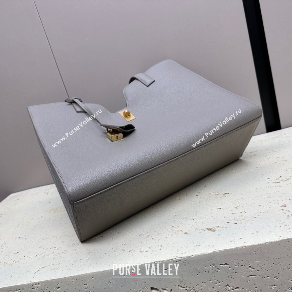 Celine Cabas 16 Tote Bag in Grainy Calfskin Light Grey 2023 112583 (HF-23112103)