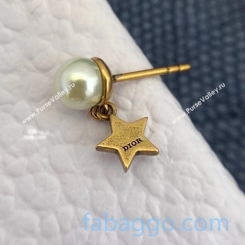Dior JAdior Pearl Earrings Aged Gold/White 2020 (YF-20120864)