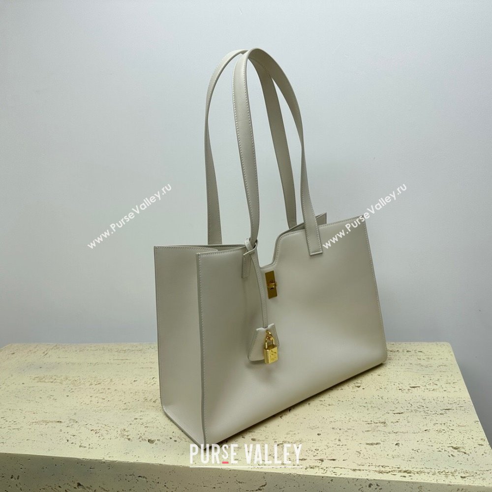 Celine Cabas 16 Tote Bag in Smooth Calfskin White 2023 112583 (HF-23112105)