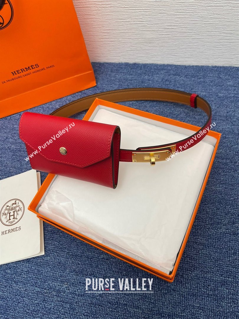 Hermes Belt Bag in Epsom Calfskin H61908 Red 2024 (YANG-24061909)