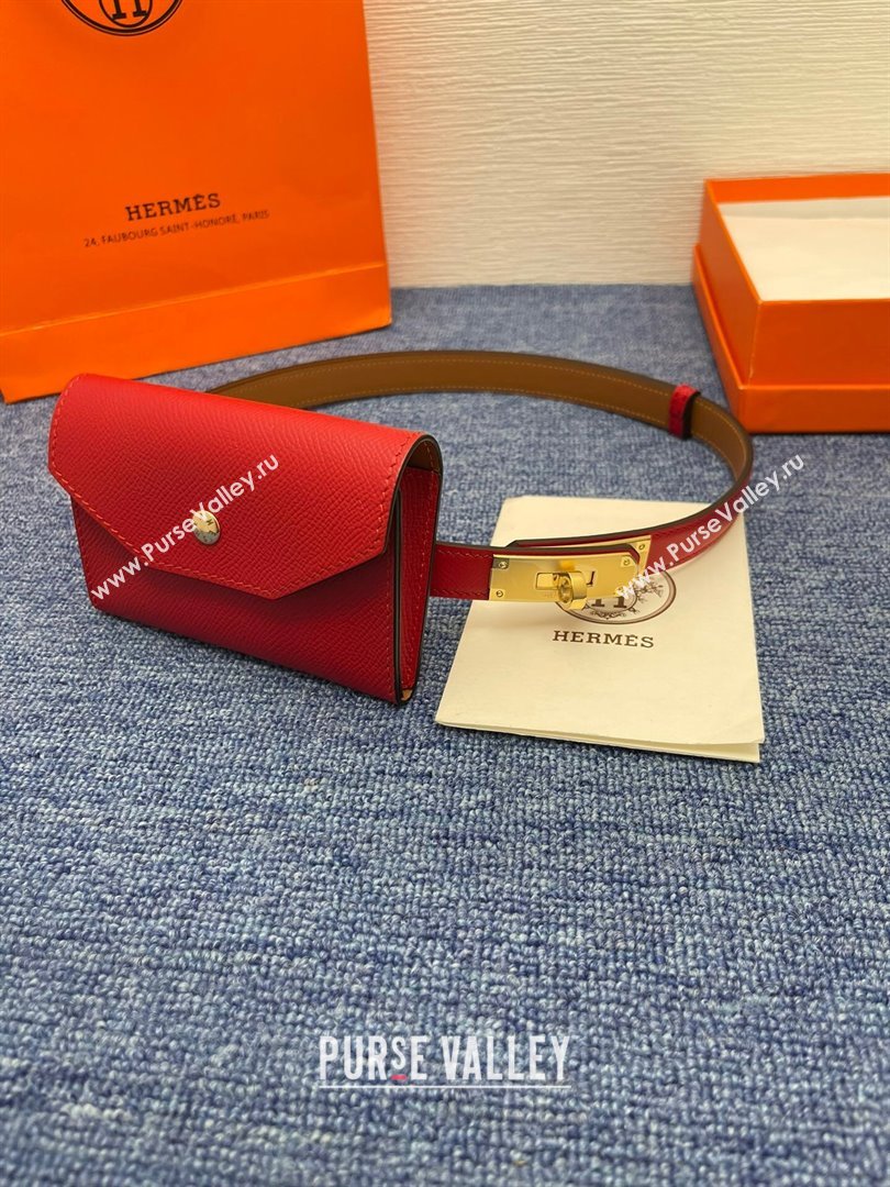 Hermes Belt Bag in Epsom Calfskin H61908 Red 2024 (YANG-24061909)