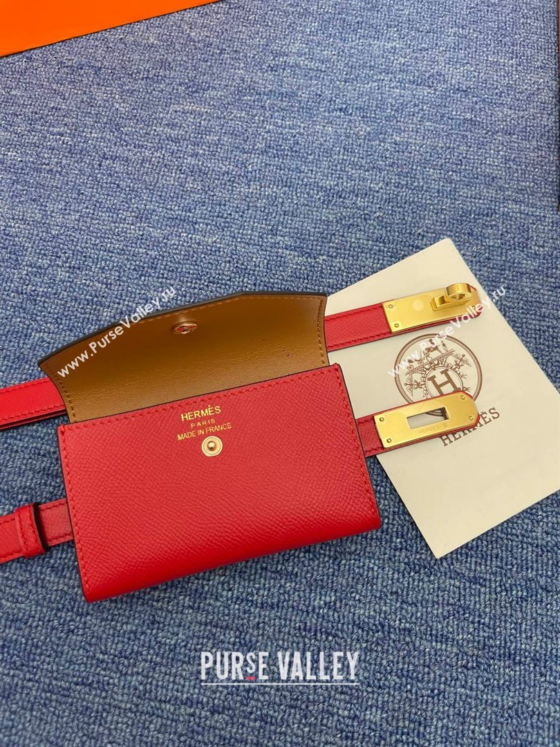 Hermes Belt Bag in Epsom Calfskin H61908 Red 2024 (YANG-24061909)