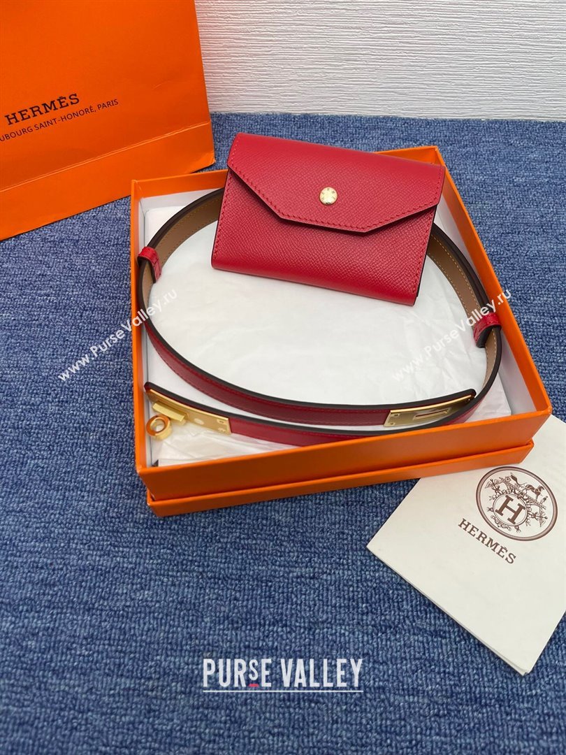 Hermes Belt Bag in Epsom Calfskin H61908 Red 2024 (YANG-24061909)