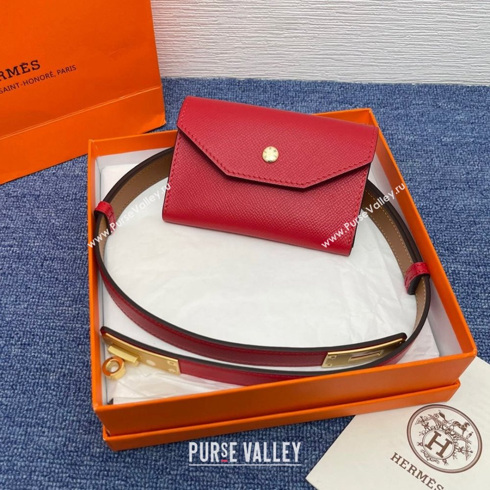 Hermes Belt Bag in Epsom Calfskin H61908 Red 2024 (YANG-24061909)