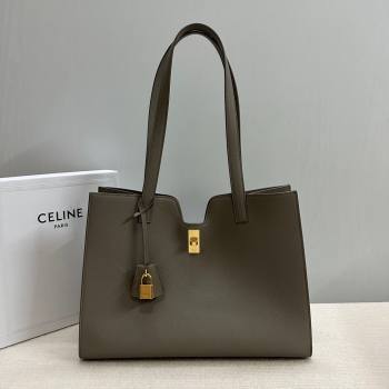 Celine Cabas 16 Tote Bag in Grainy Calfskin Dark Grey 2023 112583 (HF-23112104)
