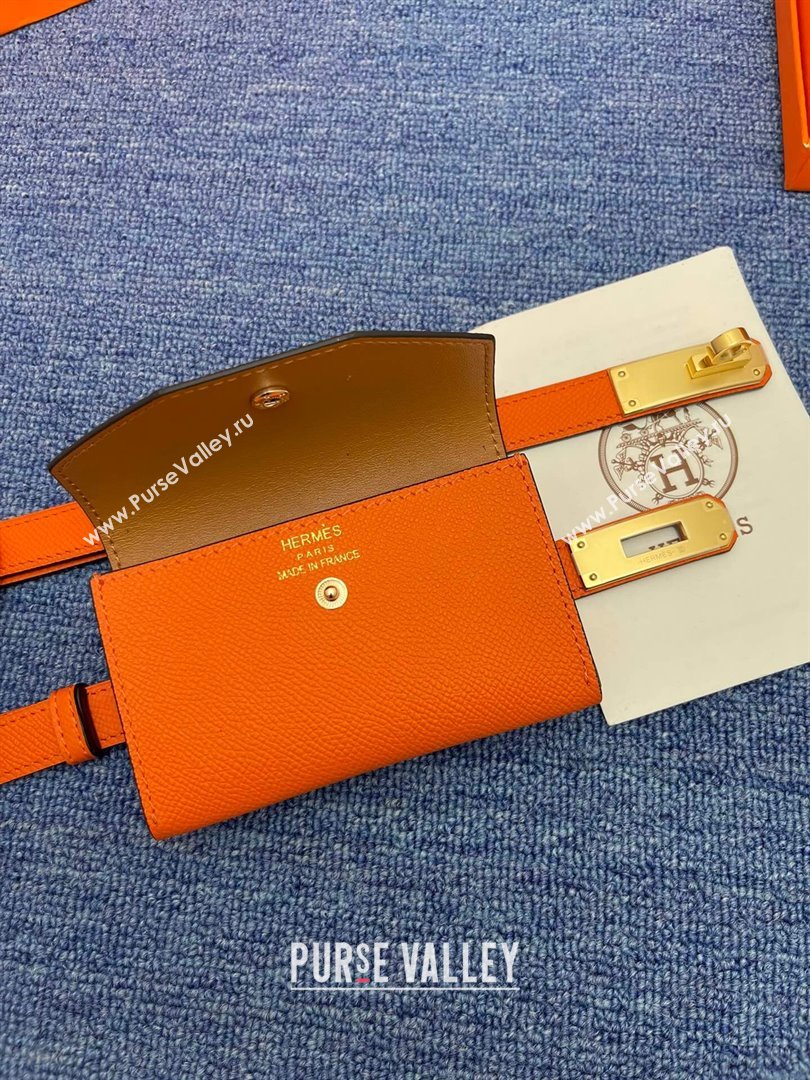 Hermes Belt Bag in Epsom Calfskin H61908 Orange 2024 (YANG-24061910)