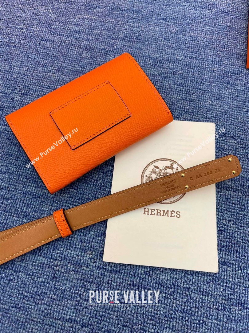 Hermes Belt Bag in Epsom Calfskin H61908 Orange 2024 (YANG-24061910)