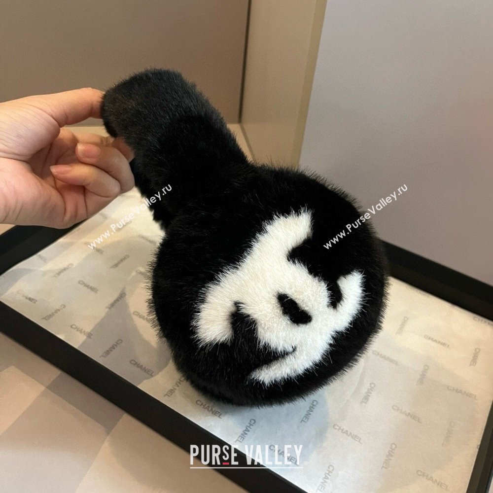 Chanel Snow Earmuff E111316 Black 2024 (A-24111316)