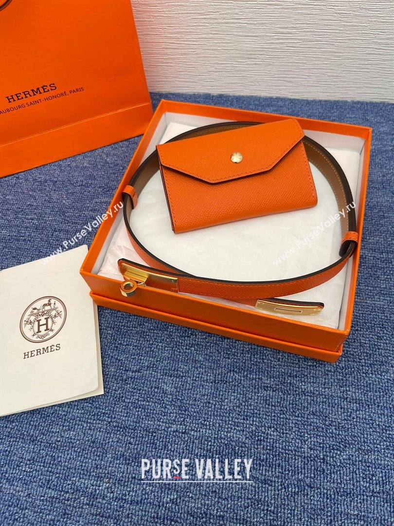 Hermes Belt Bag in Epsom Calfskin H61908 Orange 2024 (YANG-24061910)