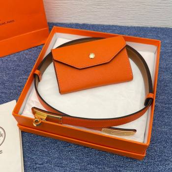 Hermes Belt Bag in Epsom Calfskin H61908 Orange 2024 (YANG-24061910)