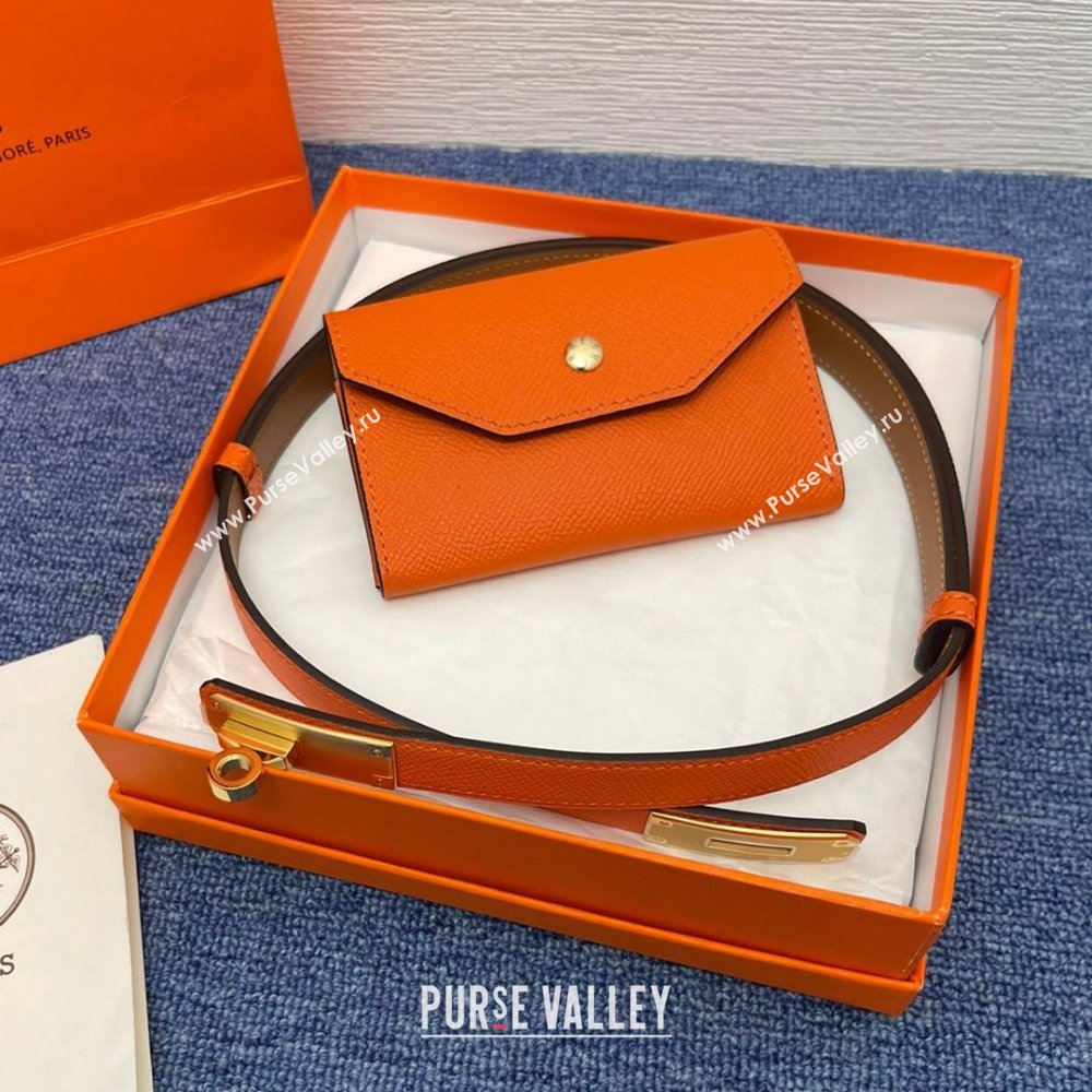 Hermes Belt Bag in Epsom Calfskin H61908 Orange 2024 (YANG-24061910)