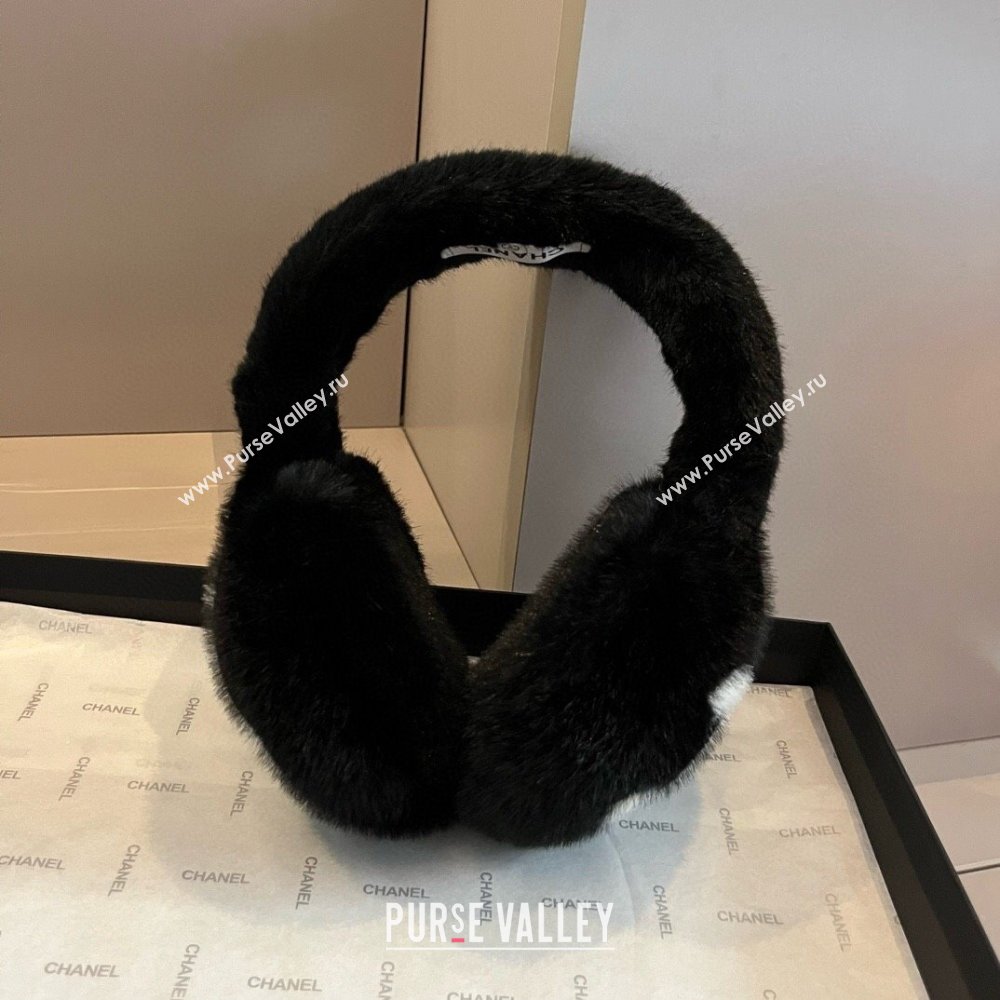 Chanel Snow Earmuff E111316 Black 2024 (A-24111316)