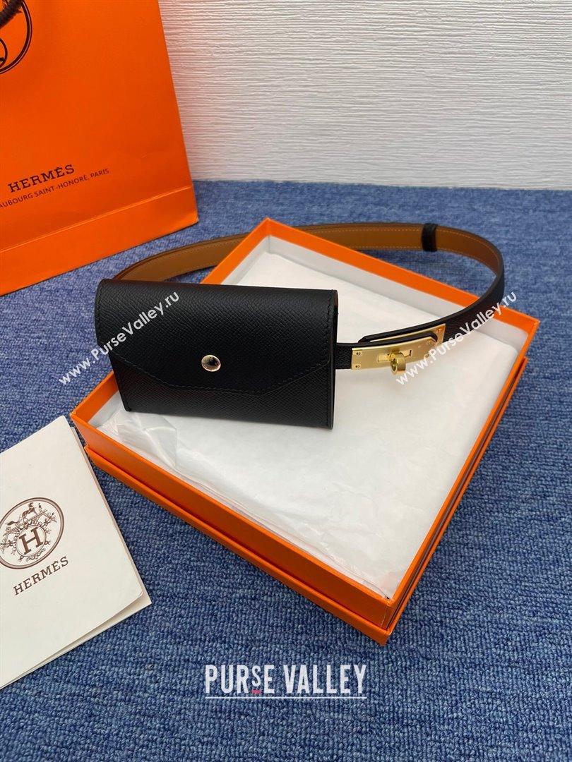 Hermes Belt Bag in Epsom Calfskin H61908 Black 2024 (YANG-24061911)