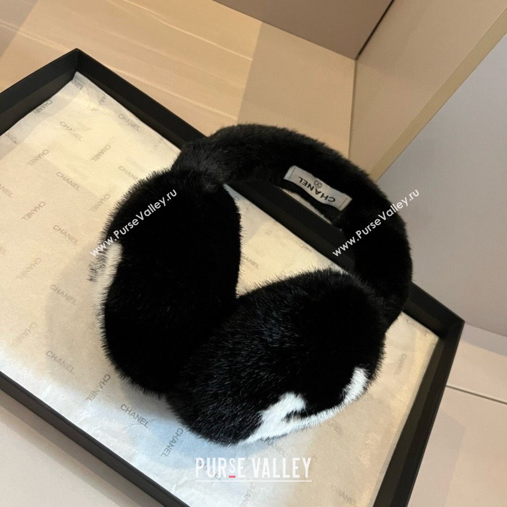 Chanel Snow Earmuff E111316 Black 2024 (A-24111316)