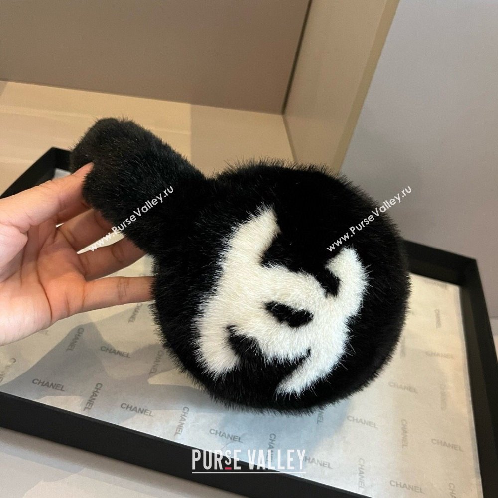 Chanel Snow Earmuff E111316 Black 2024 (A-24111316)