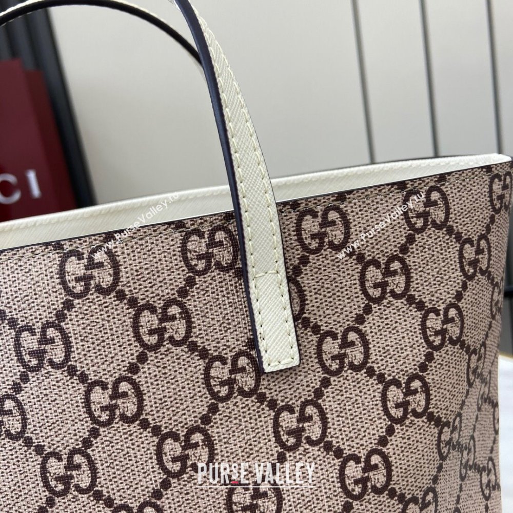 Gucci Childrens Dog Print Canvas Tote Bag 410812 Grey/White 2024 (XLU-24093020)