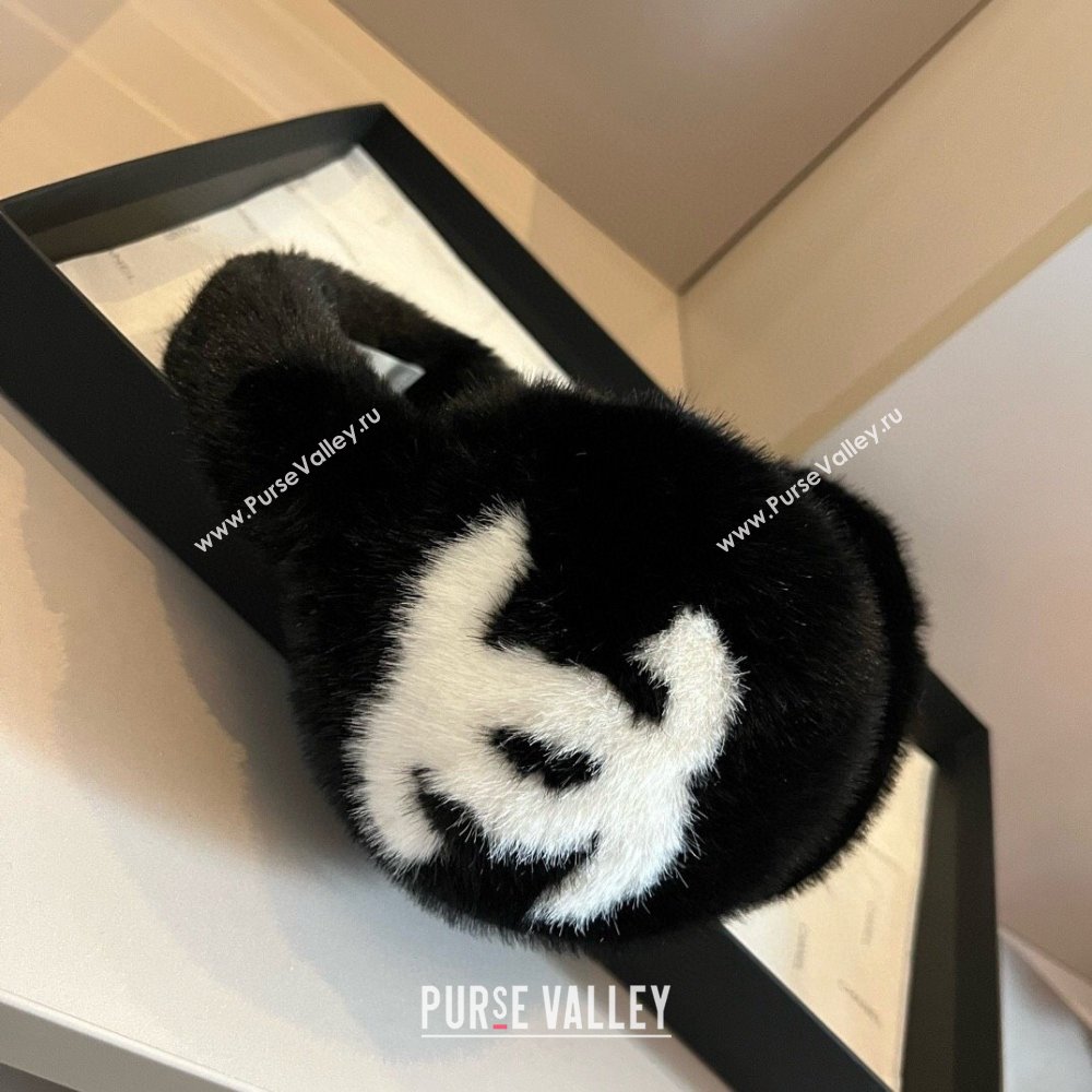 Chanel Snow Earmuff E111316 Black 2024 (A-24111316)