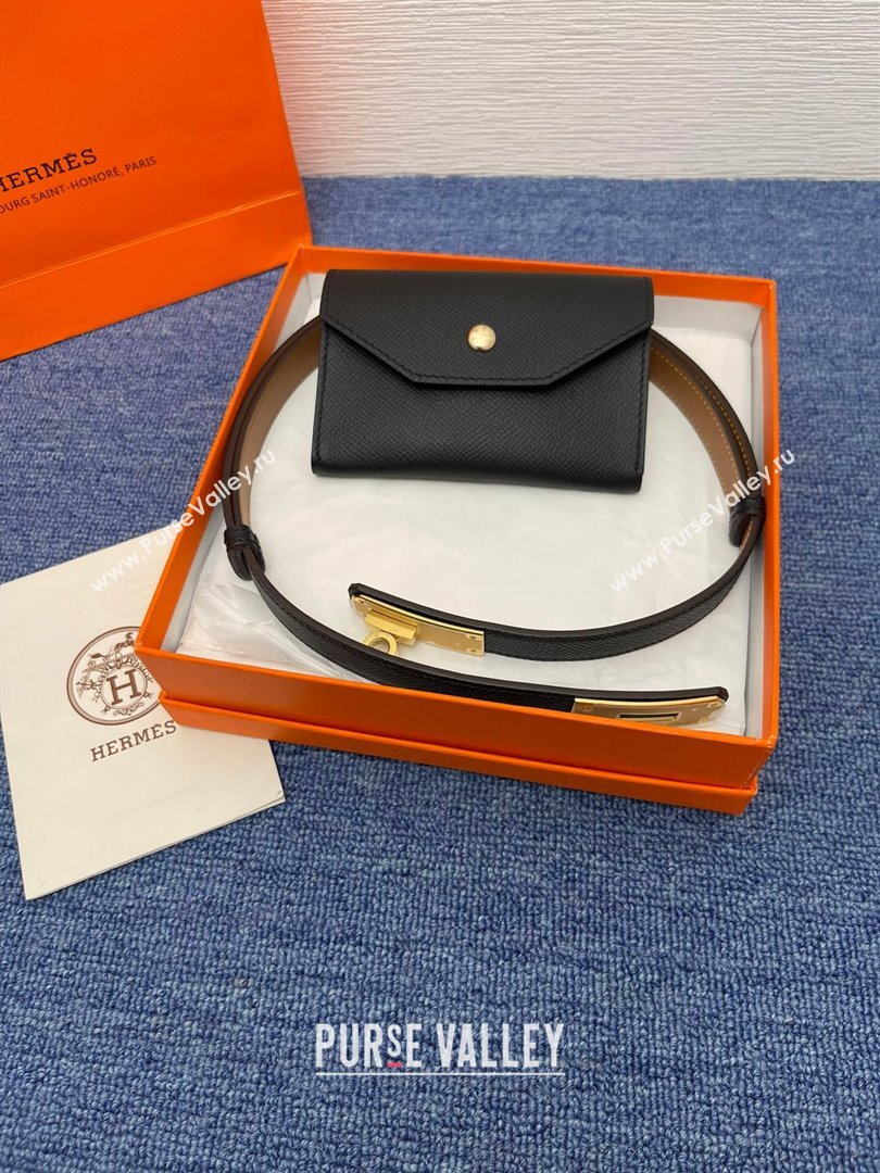 Hermes Belt Bag in Epsom Calfskin H61908 Black 2024 (YANG-24061911)