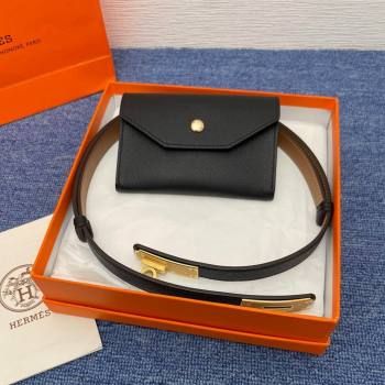 Hermes Belt Bag in Epsom Calfskin H61908 Black 2024 (YANG-24061911)