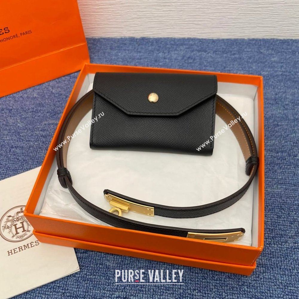 Hermes Belt Bag in Epsom Calfskin H61908 Black 2024 (YANG-24061911)