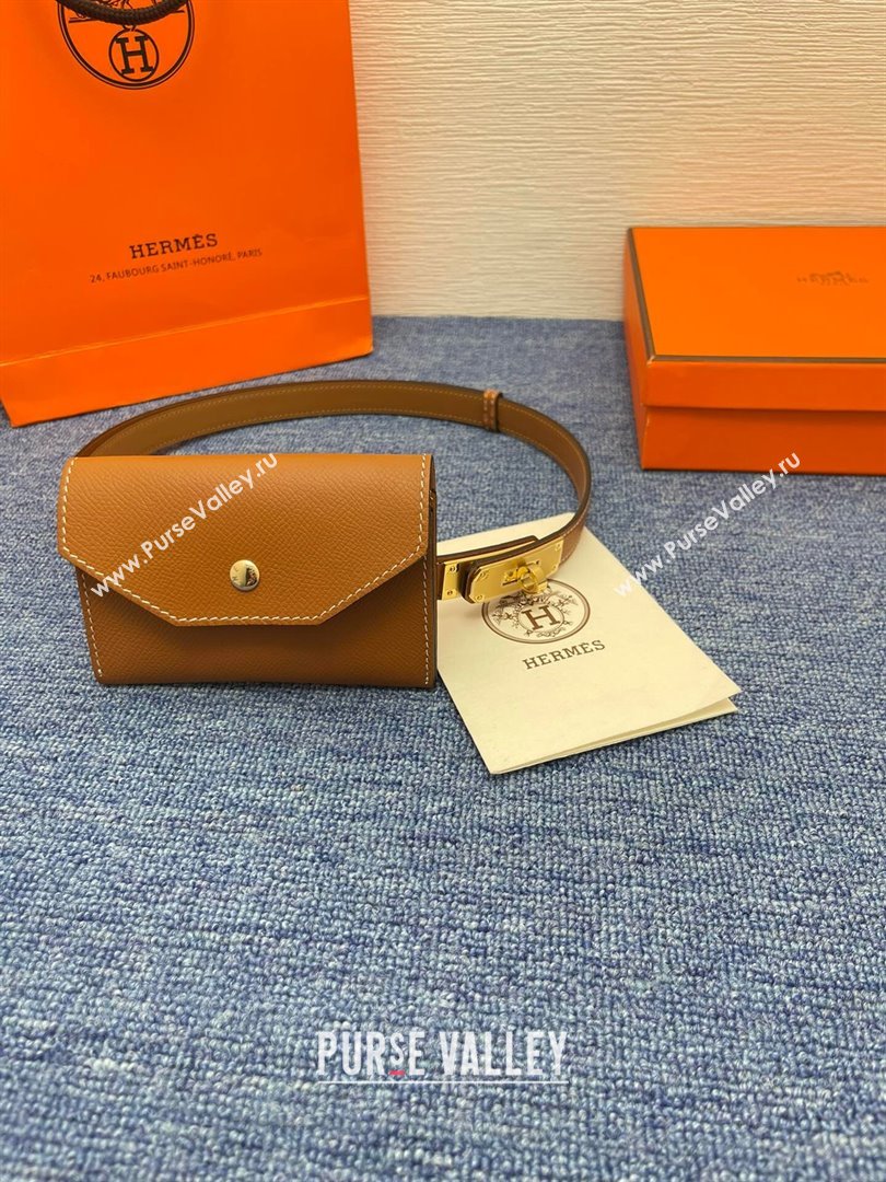 Hermes Belt Bag in Epsom Calfskin H61908 Brown 2024 (YANG-24061912)