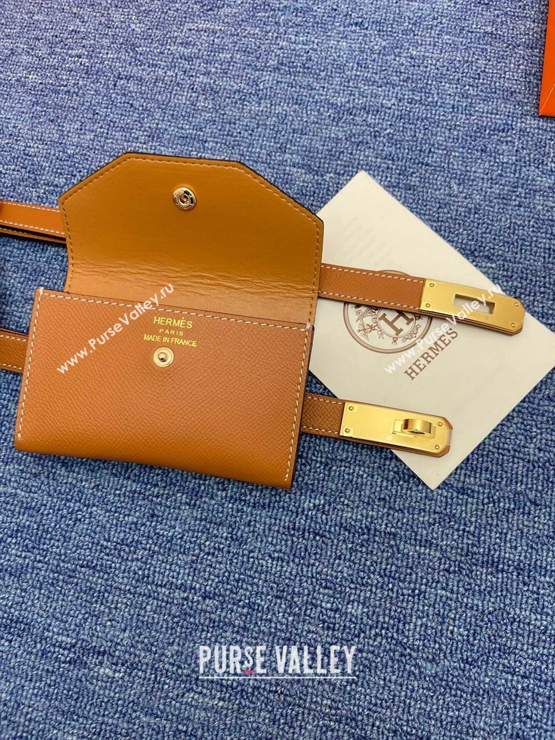 Hermes Belt Bag in Epsom Calfskin H61908 Brown 2024 (YANG-24061912)