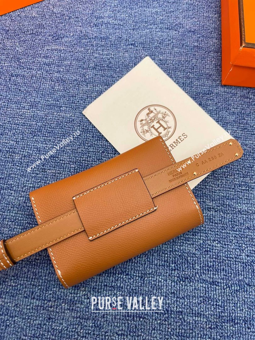 Hermes Belt Bag in Epsom Calfskin H61908 Brown 2024 (YANG-24061912)